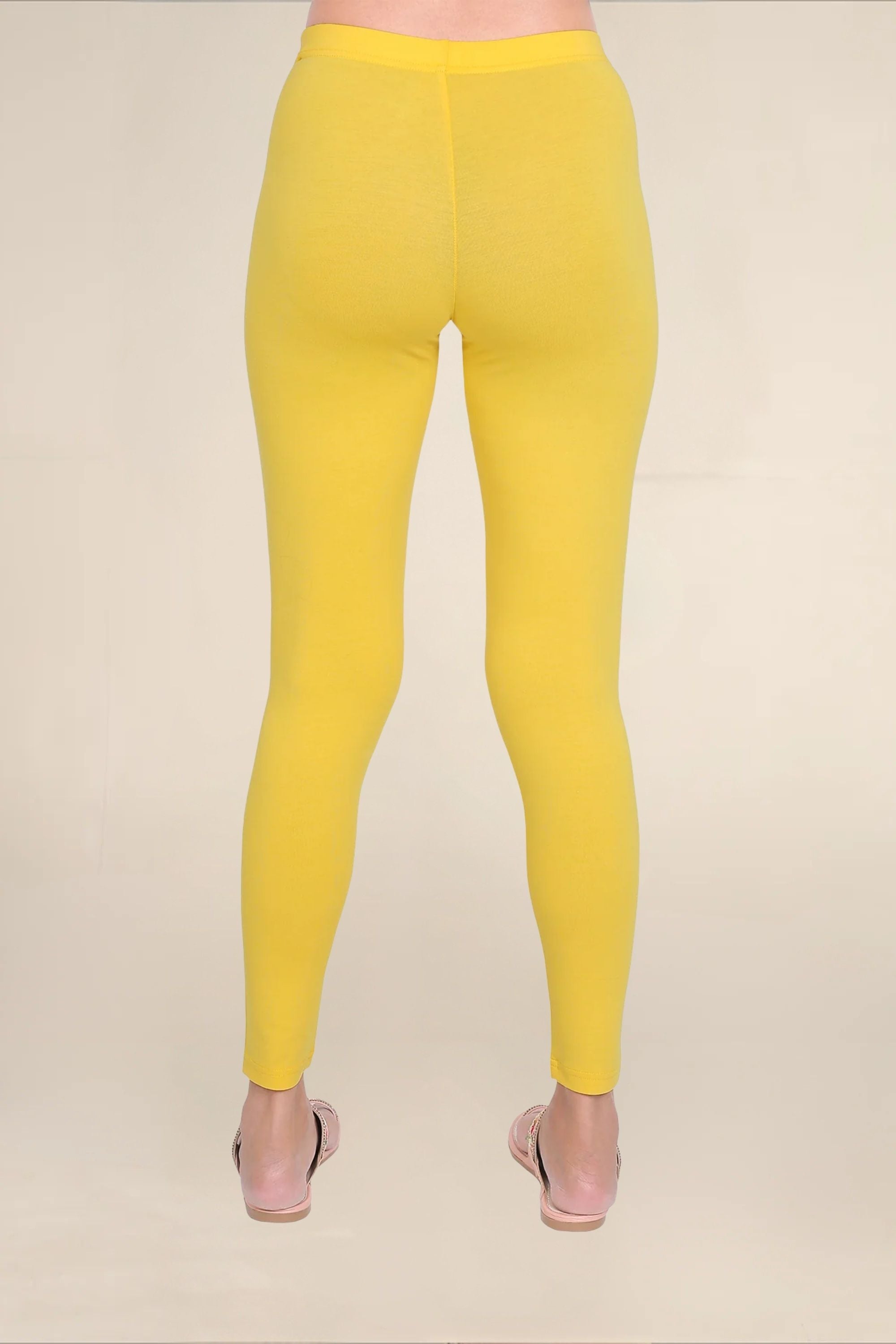 Women Mustard Breathable Long Length Legging