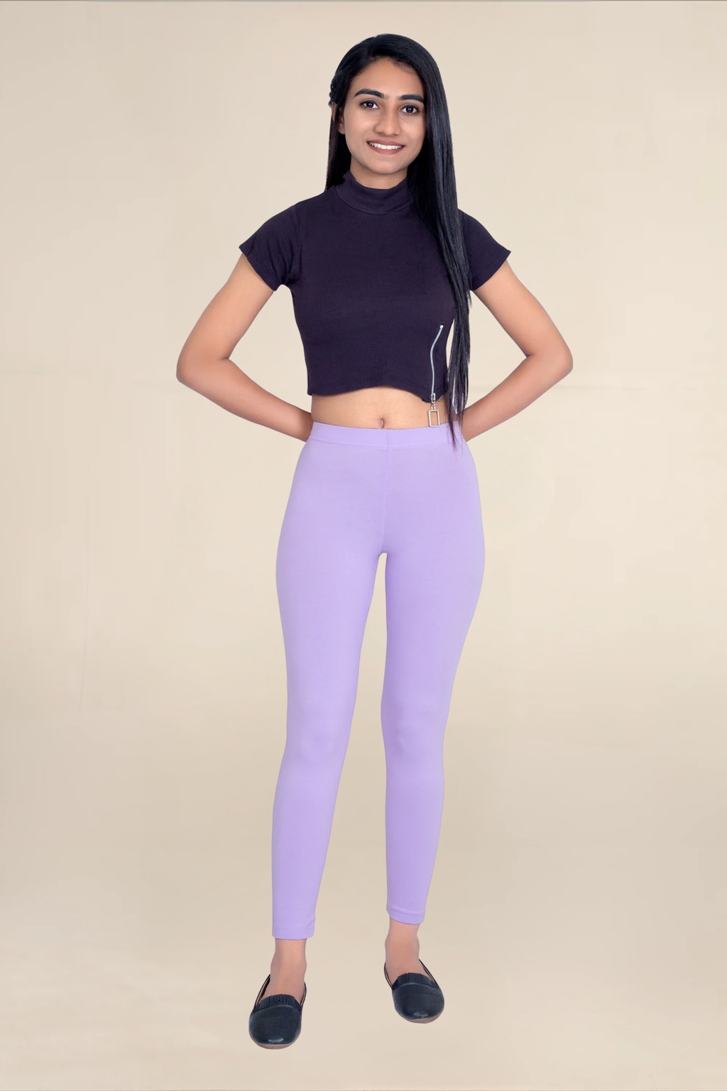 Women Lilac Ankle Length Legging