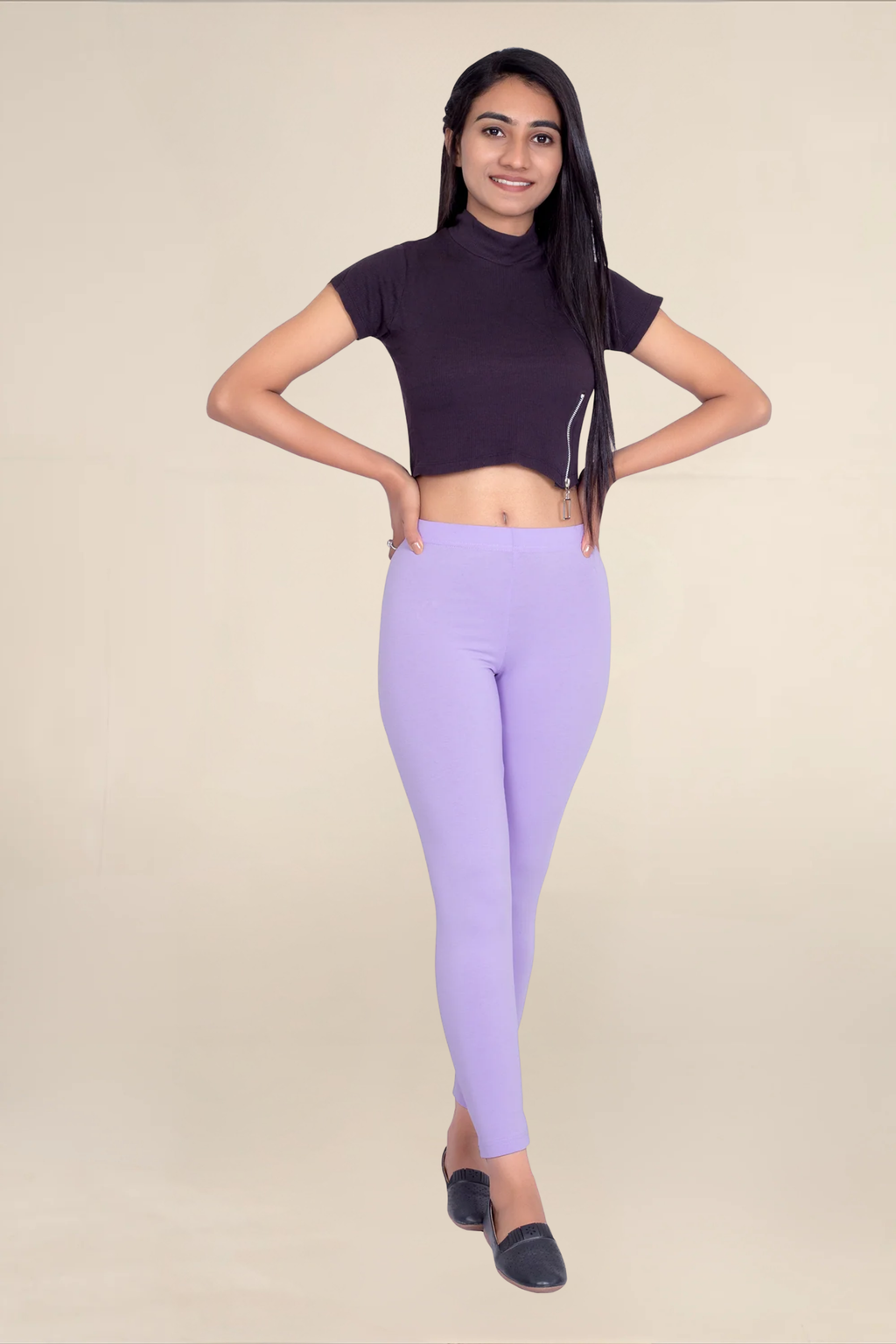 Women Lilac Ankle Length Legging