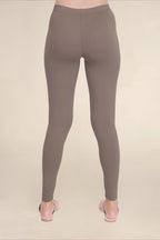 Women Mid Brown Breathable Long Length Legging