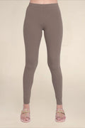 Women Mid Brown Breathable Long Length Legging