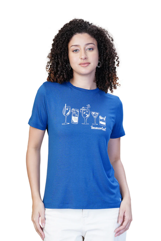 WOMEN AIR FORCE PRINTED ROUND NECK T-SHIRT