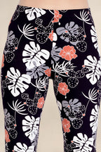Women Black Printed Stretchable Legging