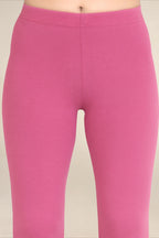 Women Mauve Breathable Long Length Legging