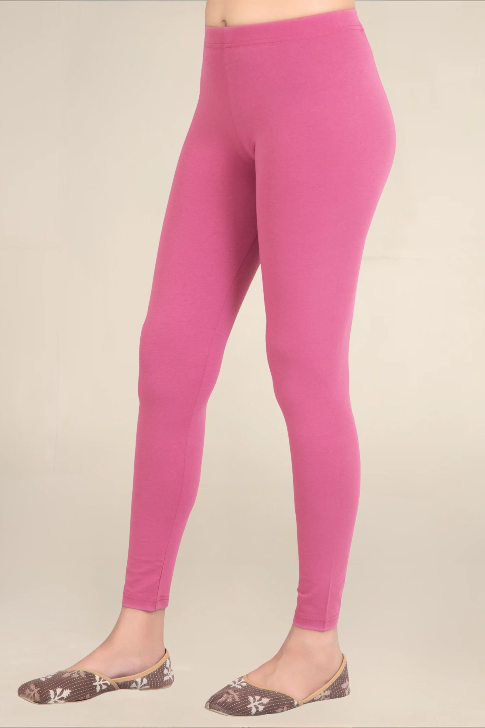 Women Mauve Breathable Long Length Legging