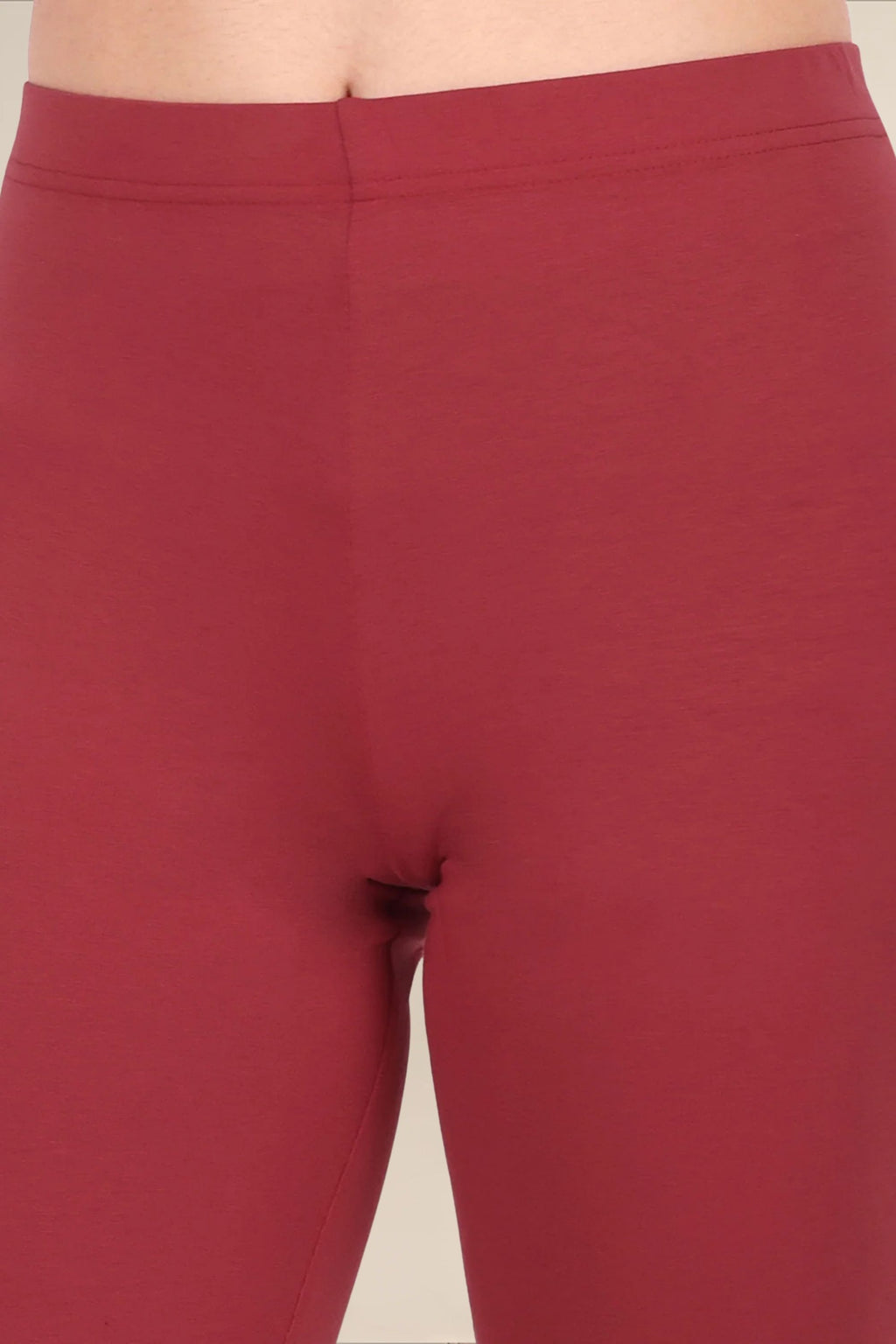 Women Maroon Breathable Long Length Legging