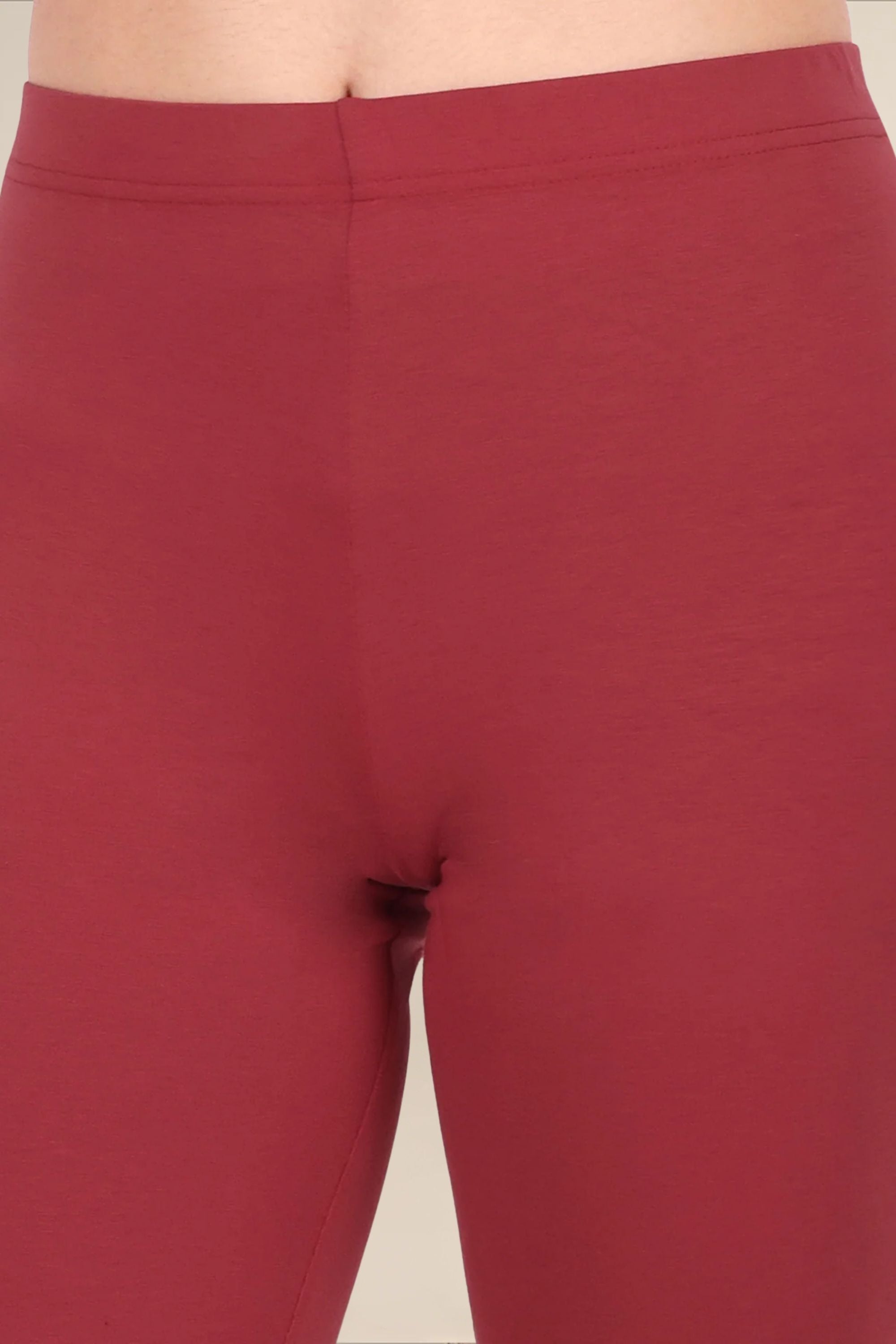Women Maroon Breathable Long Length Legging