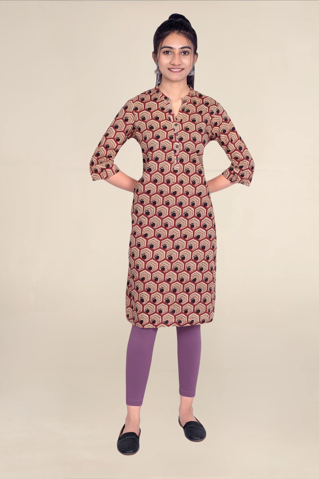 Women Grape Ankle Length Legging
