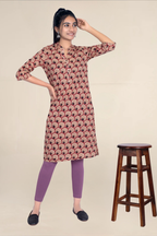 Women Grape Ankle Length Legging