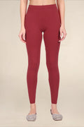Women Maroon Breathable Long Length Legging