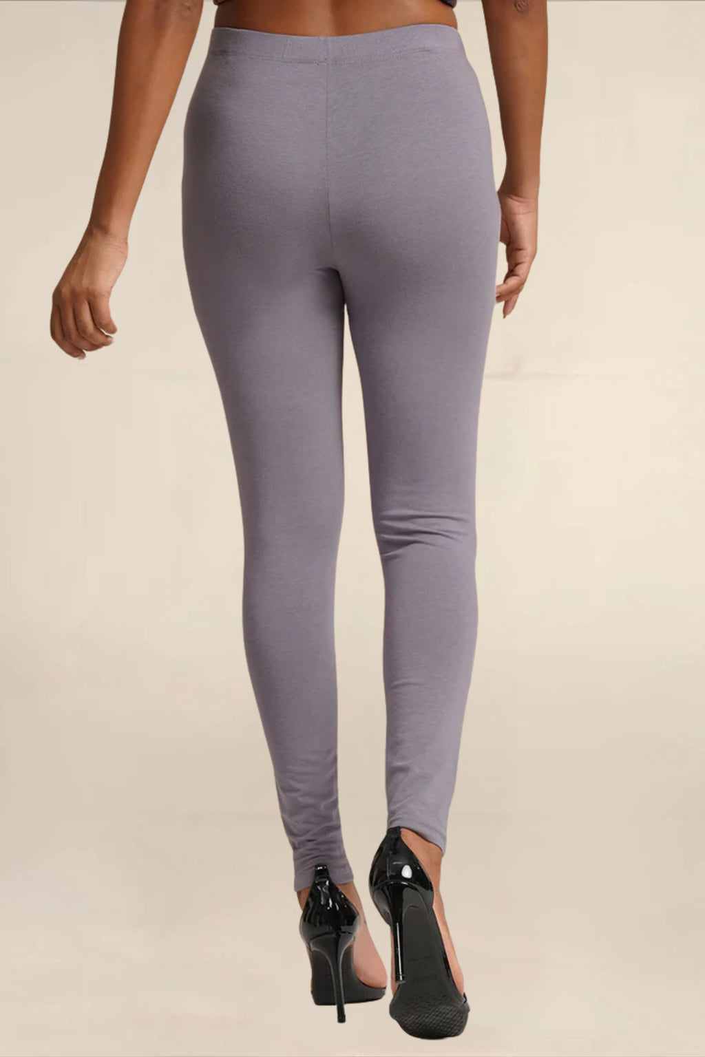 WOMENS LIGHT GREY STEEL REGULAR LENGTH POCKET LEGGING