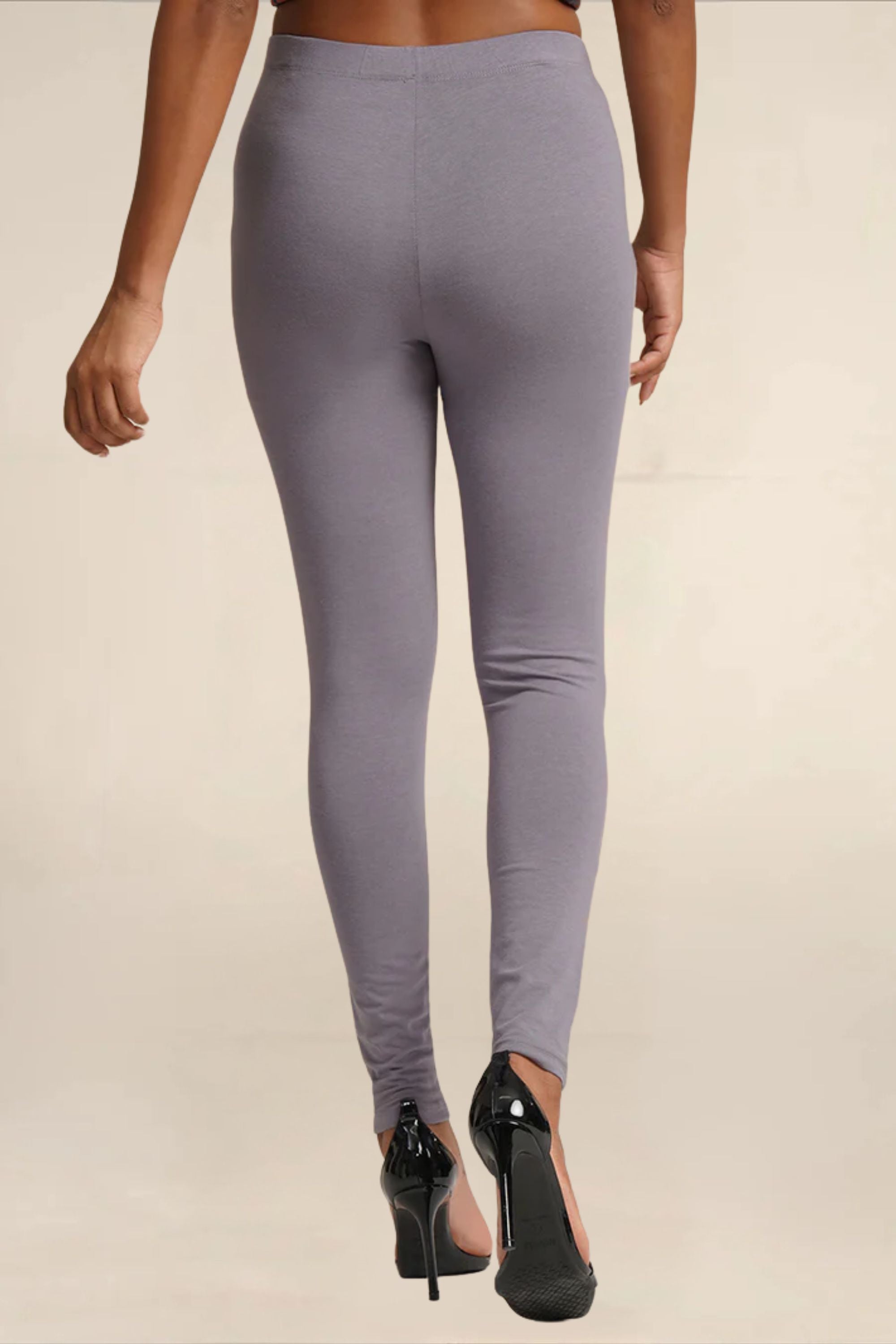 WOMENS LIGHT GREY STEEL REGULAR LENGTH POCKET LEGGING