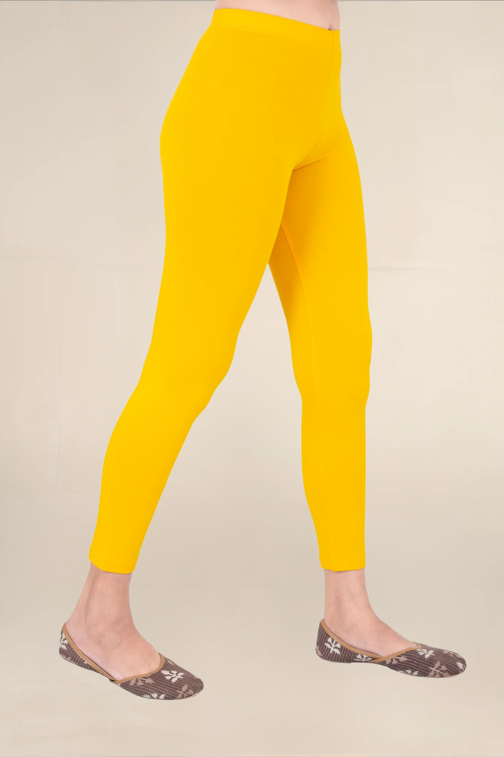 Women Gold Ankle Length Legging