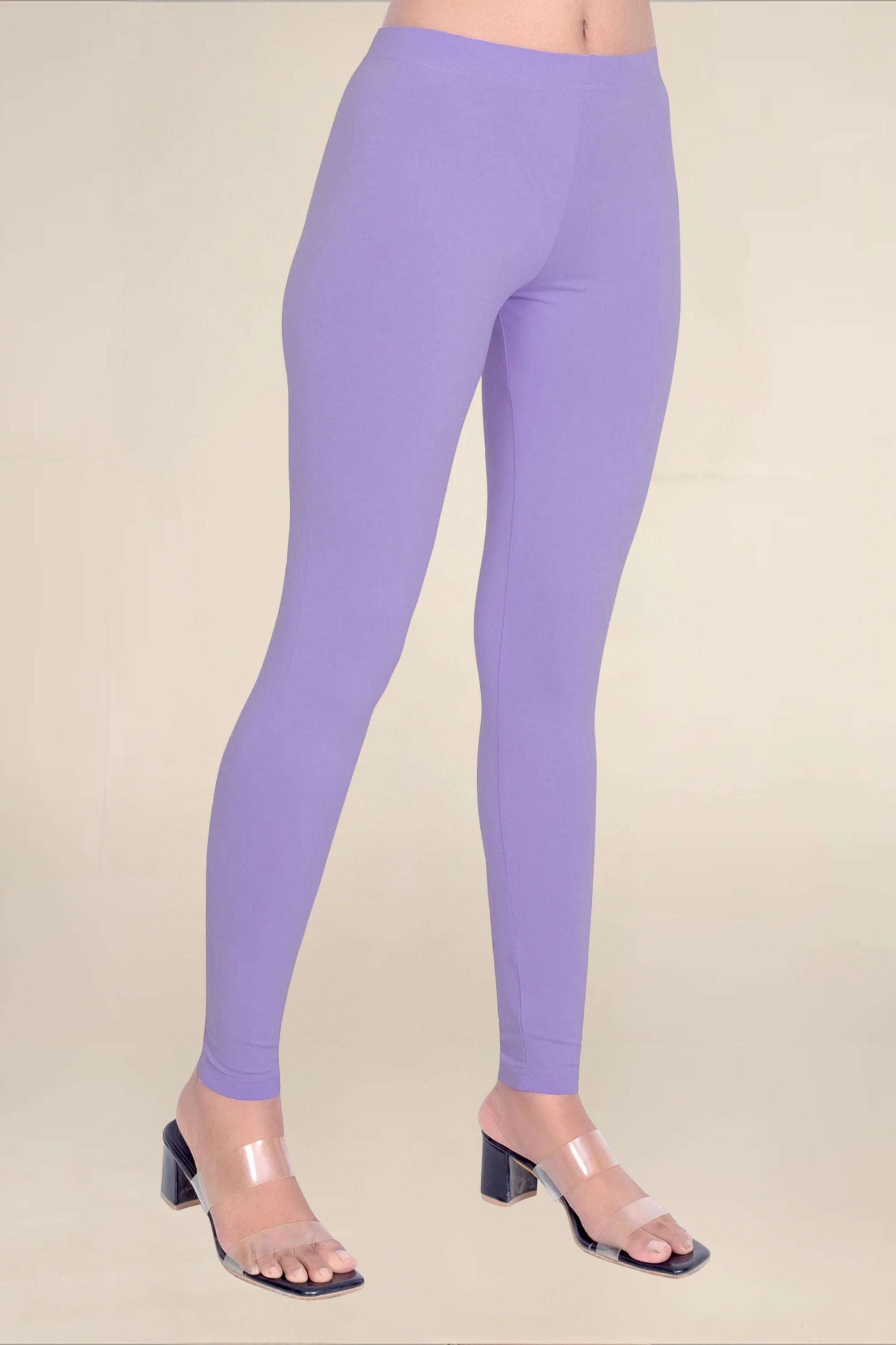 Women Lilac Breathable Long Length Legging