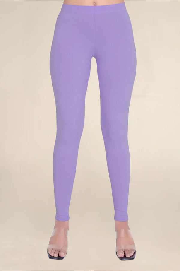 Women Lilac Breathable Long Length Legging