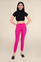 Women Fuchsia Ankle Length Legging