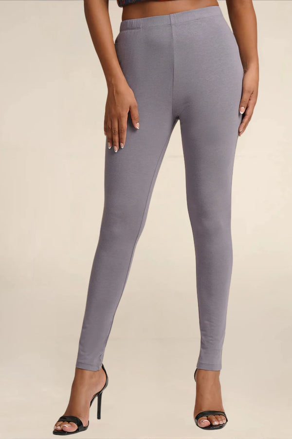 WOMENS LIGHT GREY STEEL REGULAR LENGTH POCKET LEGGING