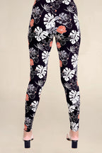 Women Black Printed Stretchable Legging