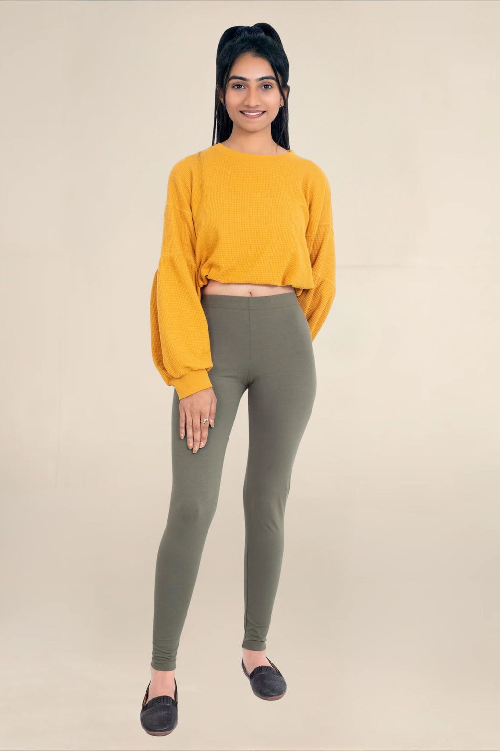 Women Henna Breathable Long Length Legging