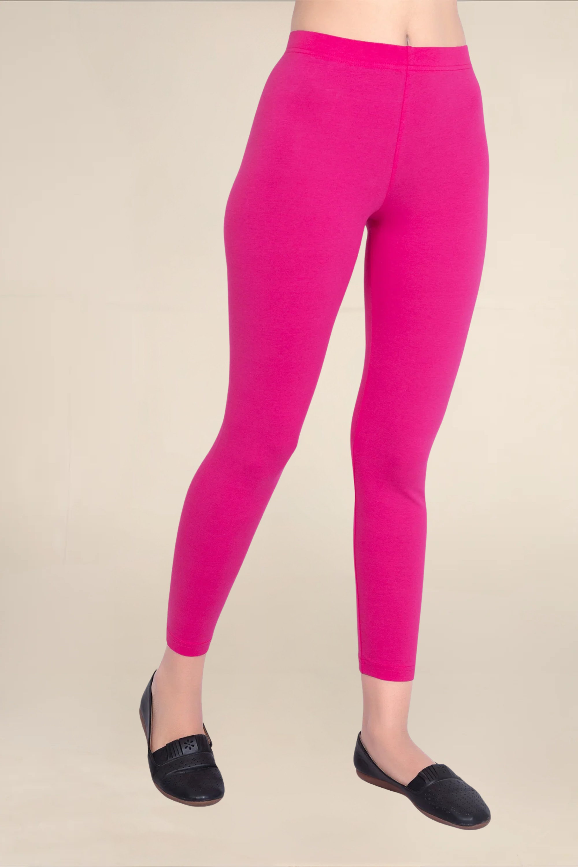 Women Fuchsia Ankle Length Legging
