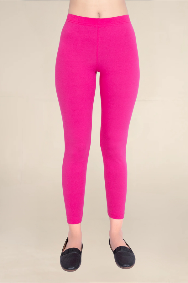 Women Fuchsia Ankle Length Legging