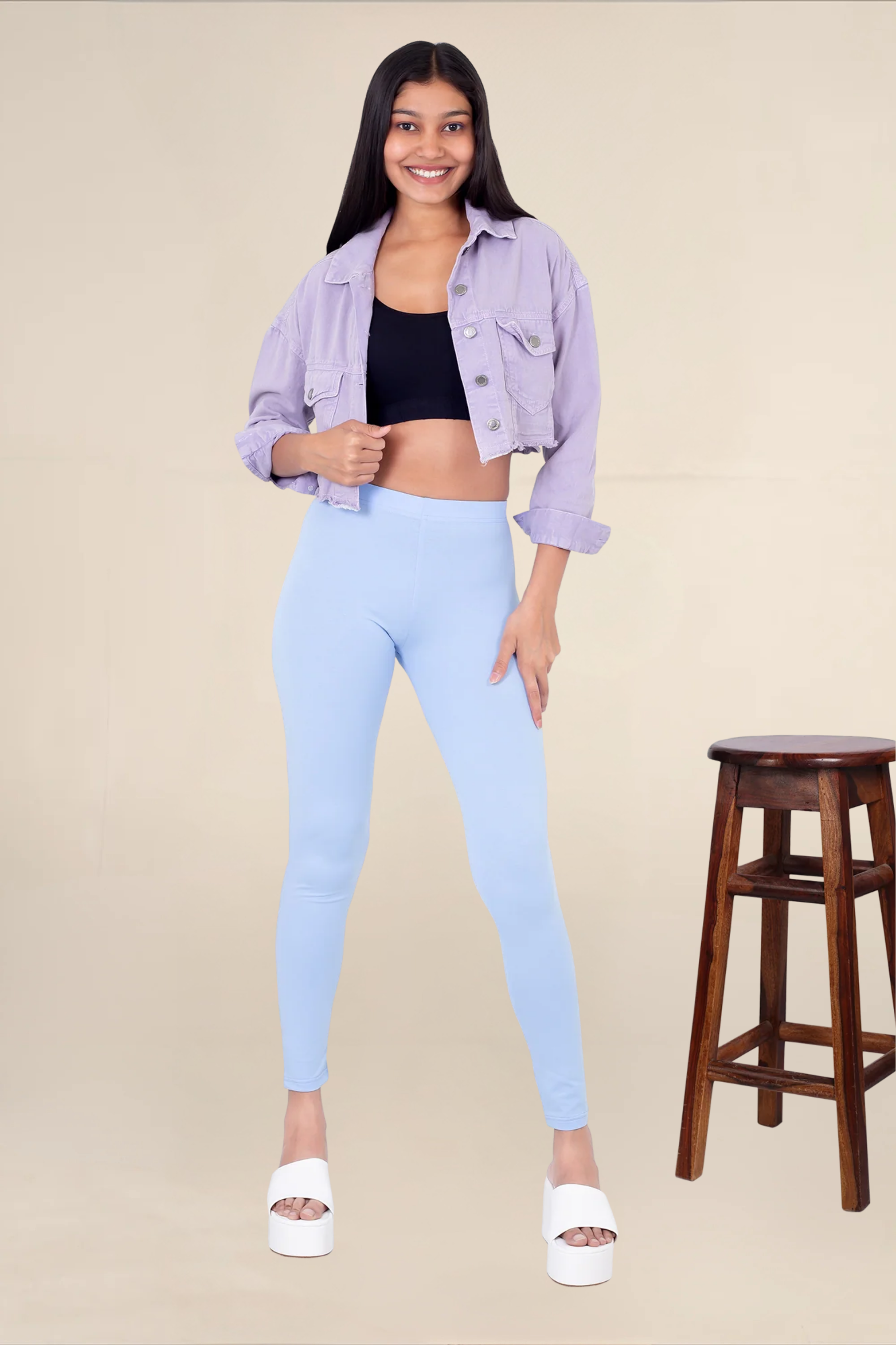 Women Fresh Sky Ankle Length Legging