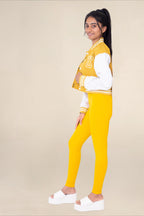 Women Gold Breathable Long Length Legging