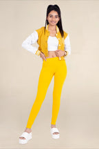 Women Gold Breathable Long Length Legging