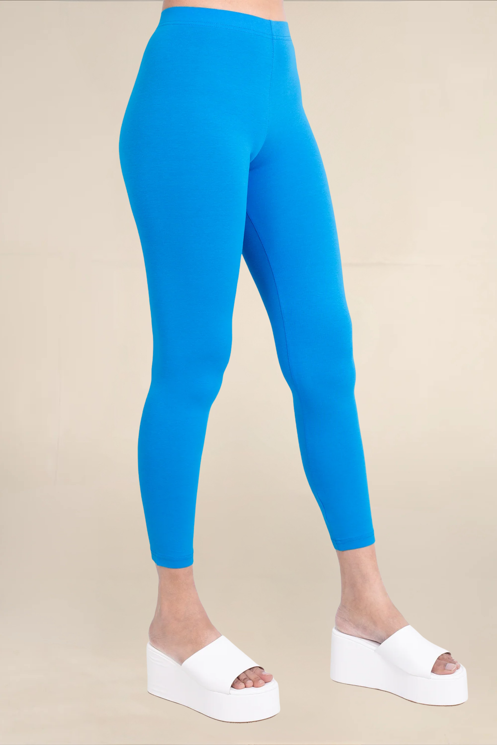 Women French Blue Ankle Length Legging