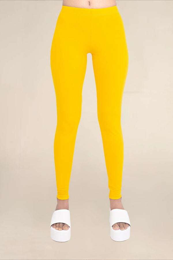 Women Gold Breathable Long Length Legging