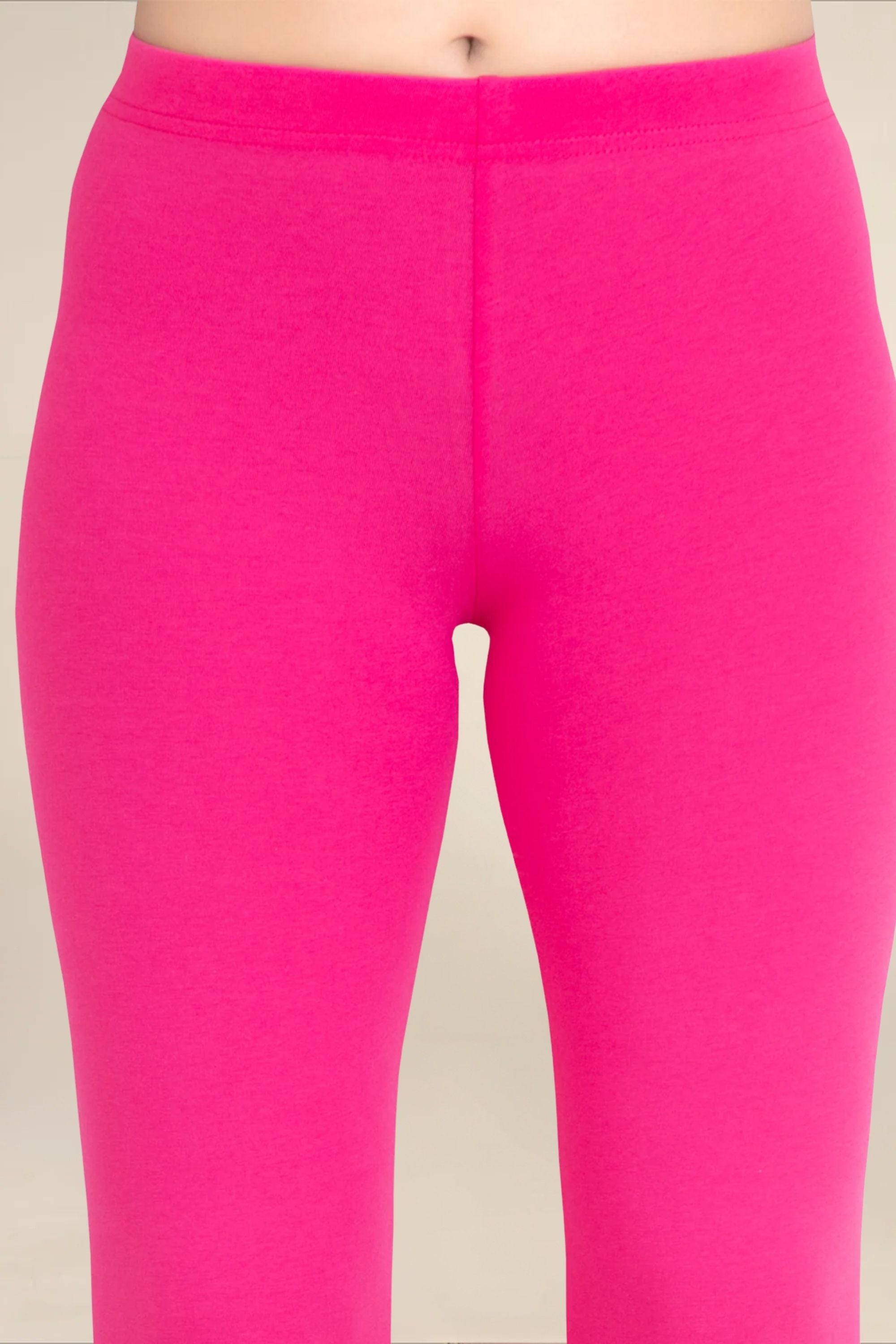 Women Fuchsia Breathable Long Length Legging