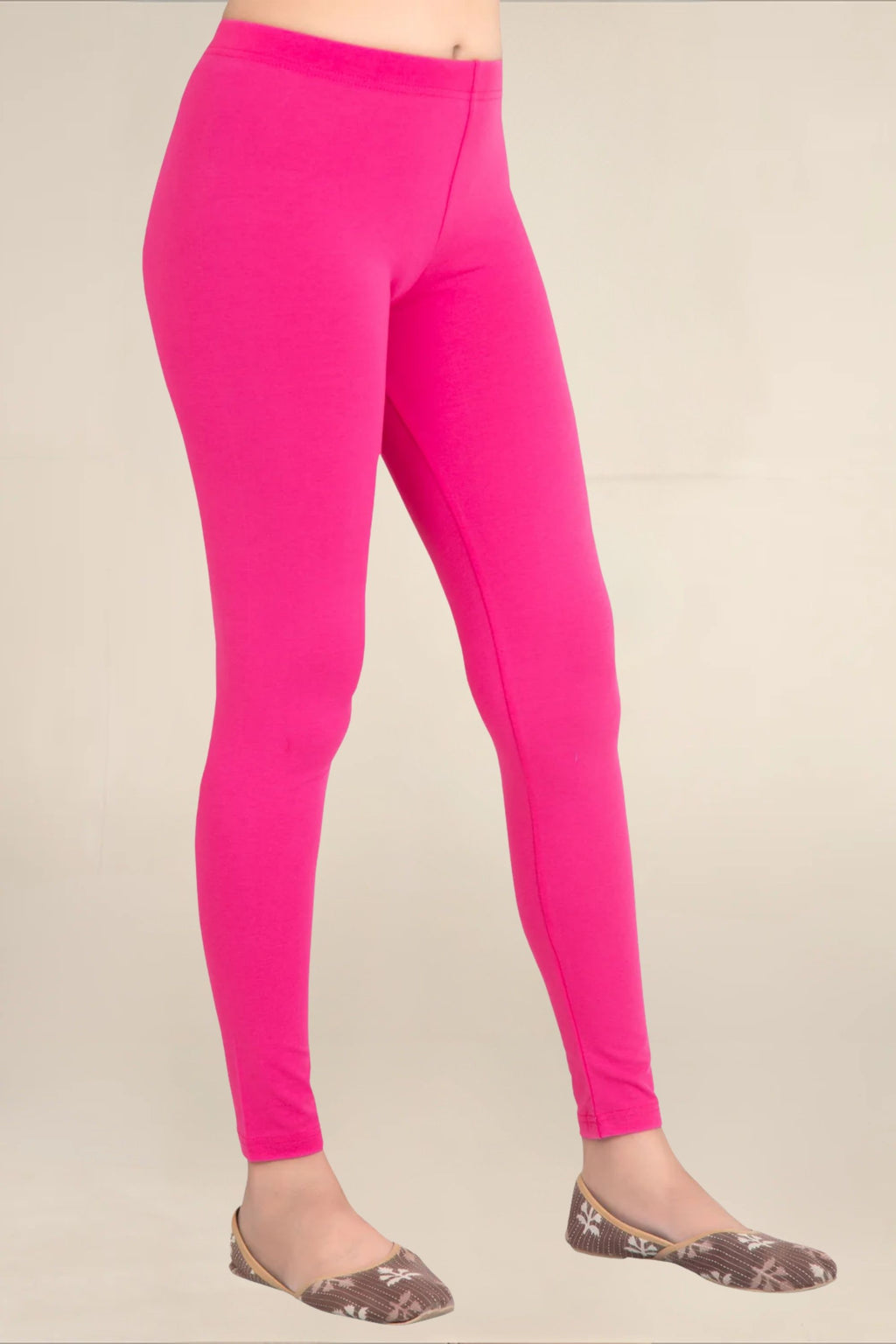 Women Fuchsia Breathable Long Length Legging