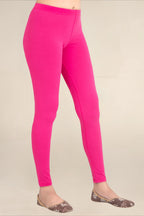Women Fuchsia Breathable Long Length Legging