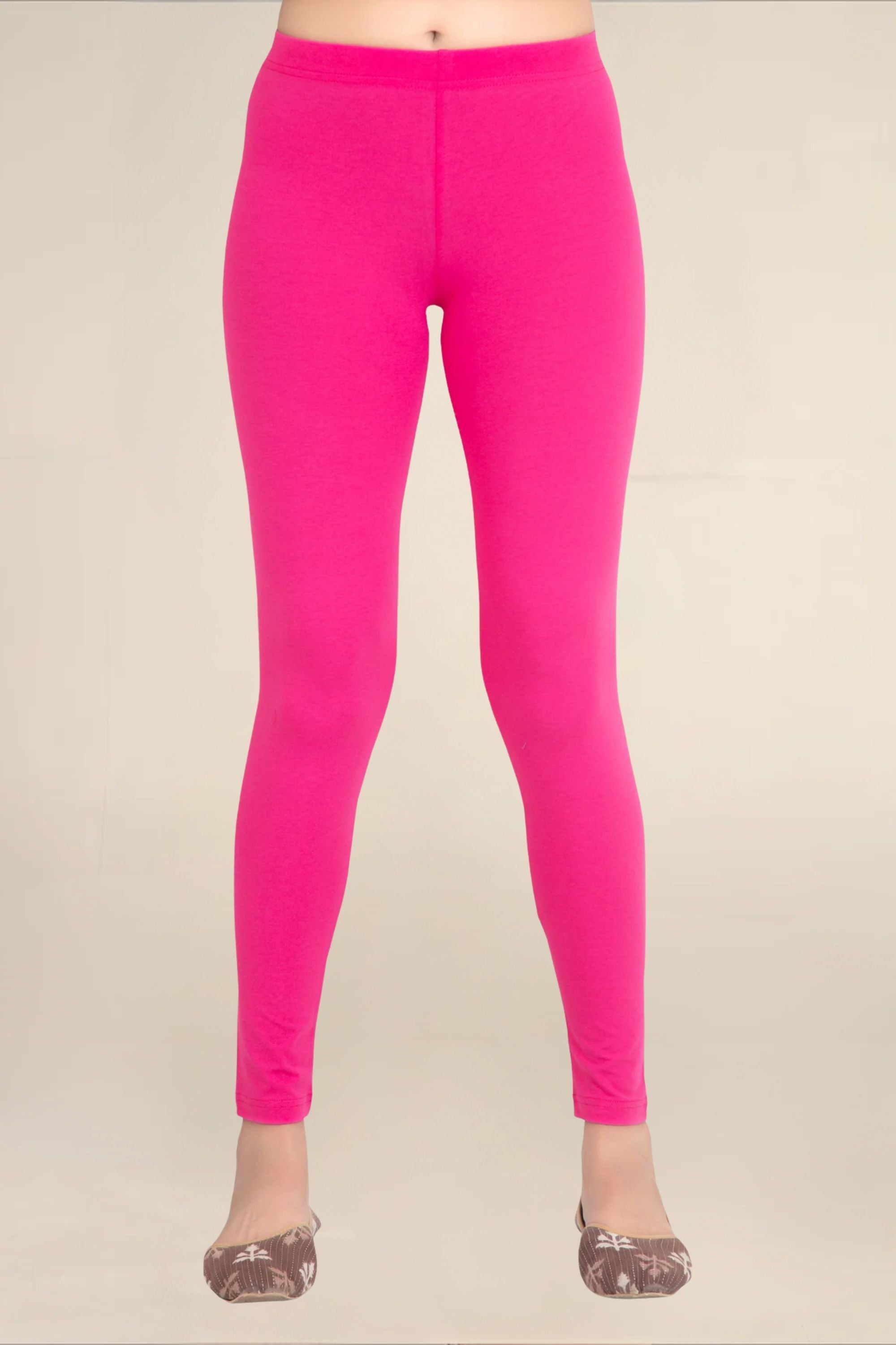 Women Fuchsia Breathable Long Length Legging