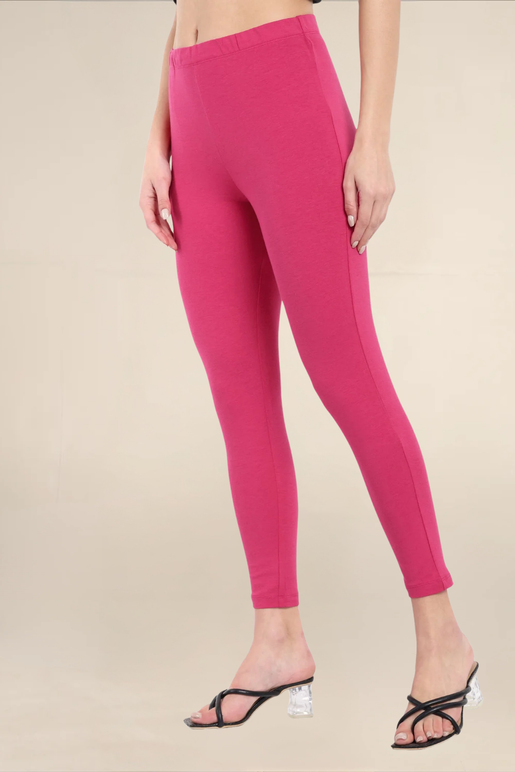 Women Pink Ankle Length Legging