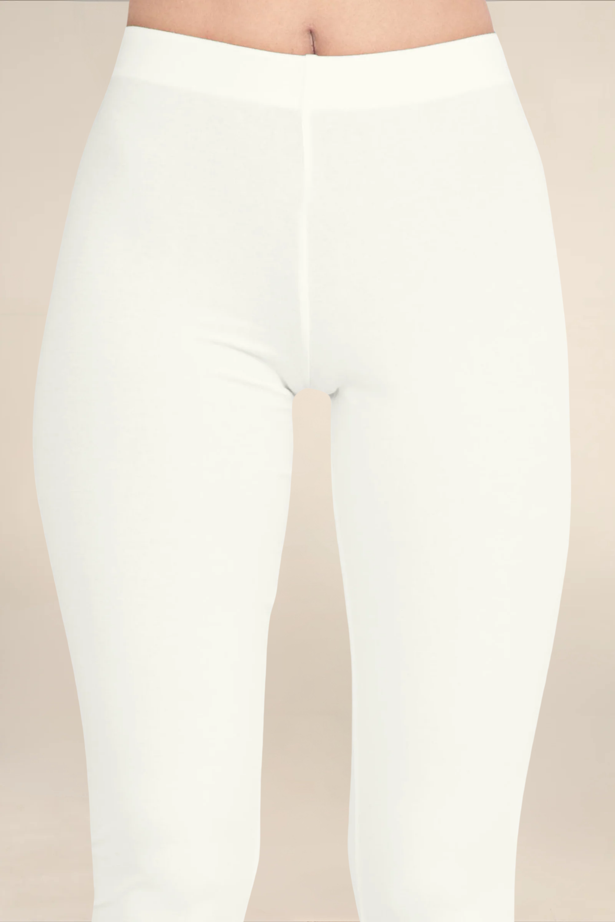Women Ecru Ankle Length Legging