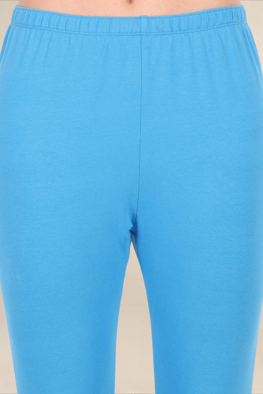 Women French Blue Breathable Long Length Legging