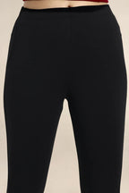 ONE SKY WOMEN BLACK SOLID LEGGINGS