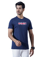 MENS GRAPHIC NAVY ROUND NECK TSHIRT