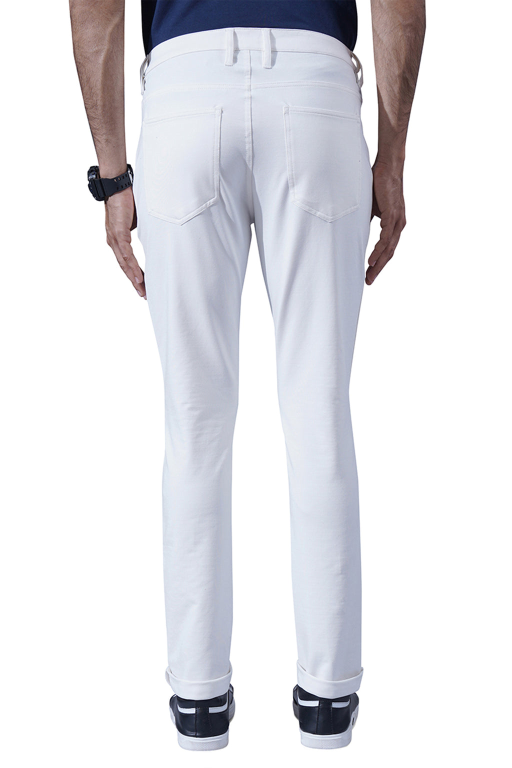 ONE SKY MEN ECRU SOLID PANT