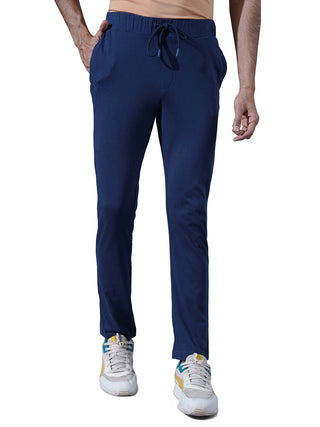 MENS COTTON NAVY BLUE JOGGERS