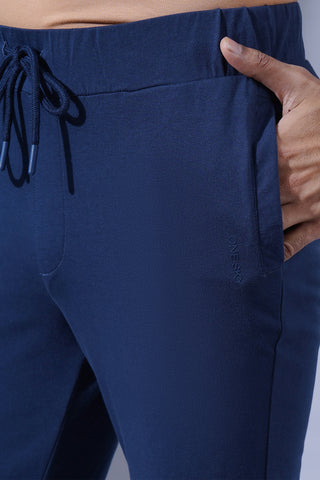 ONE SKY MEN NAVY SOLID TRACK PANT