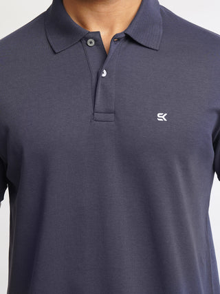 Men Navy Polo T-Shirt