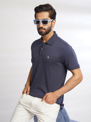 Men Navy Polo T-Shirt