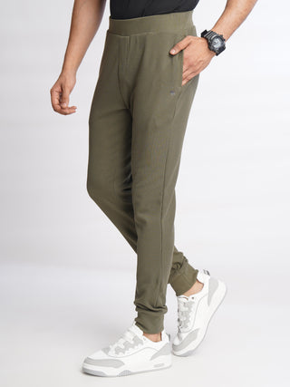 Men Green Urban Ease Cotton Joggers