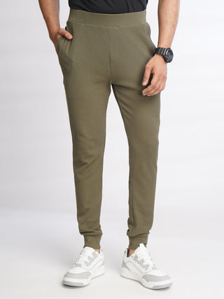 Men Green Urban Ease Cotton Joggers