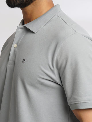 Men Dark Grey Classic Polo T-Shirt