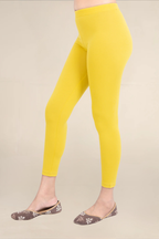 Women Dull Lemon Ankle Length Legging