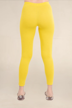 Women Dull Lemon Ankle Length Legging