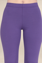 Women Dark Voilet Ankle Length Legging
